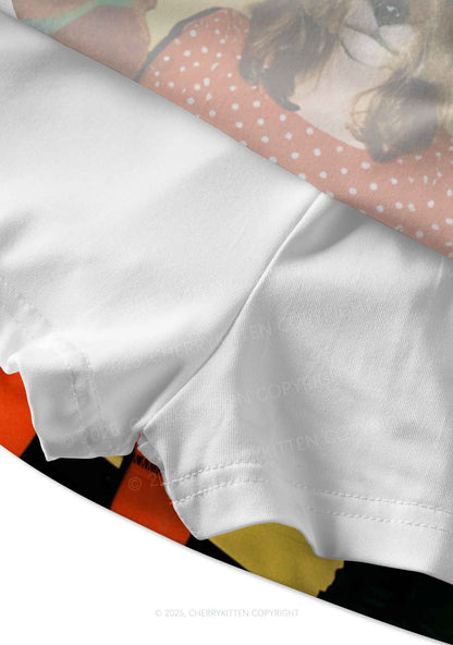 Rabbit Mask Girl Y2K Print Mini Skirt Cherrykitten