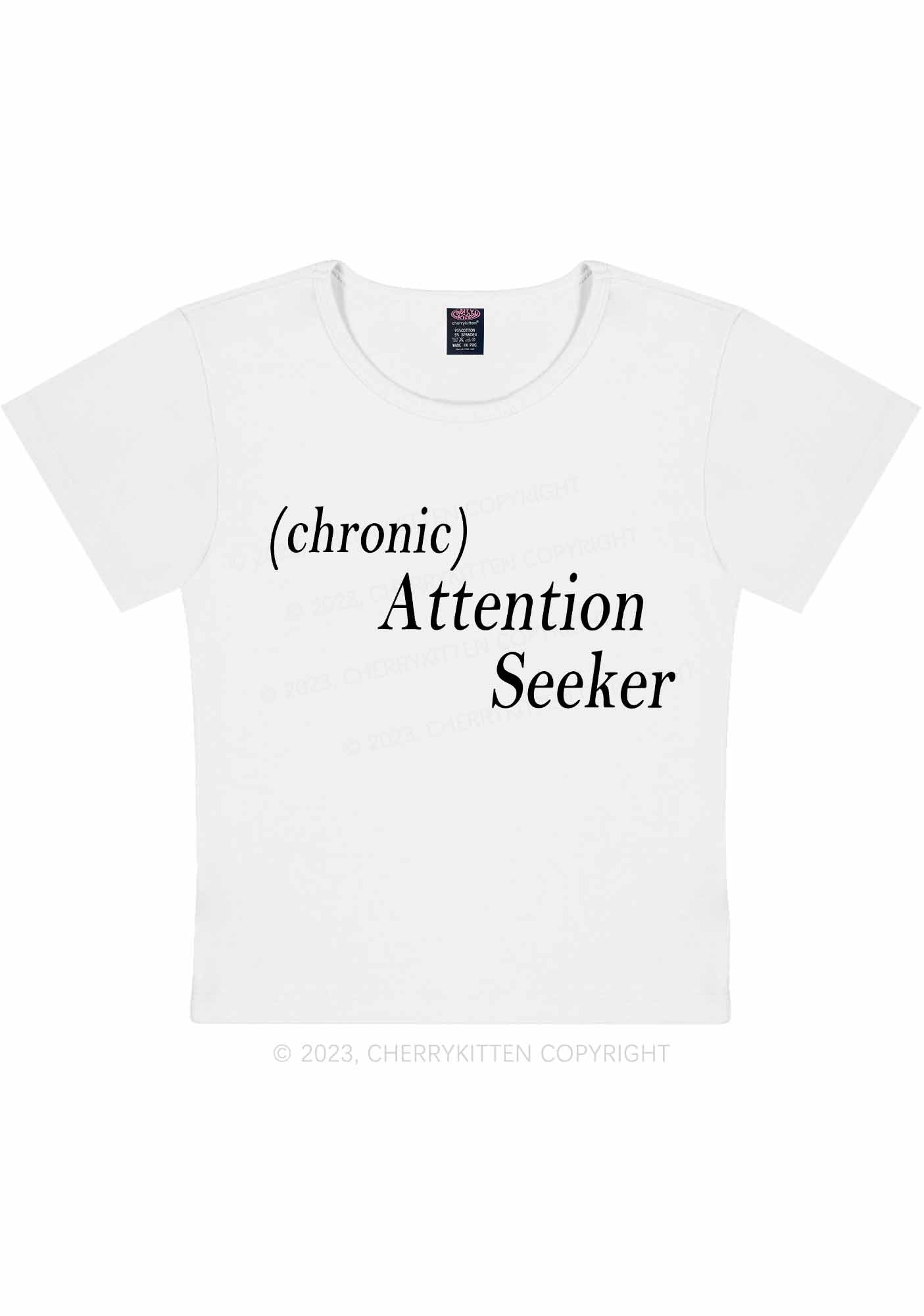 Curvy Attention Seeker Y2K Baby Tee Cherrykitten