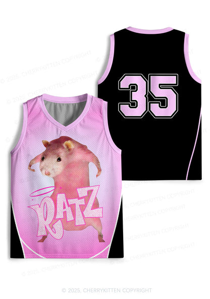 Custom Black Ratz Y2K Sport Jersey Tank Cherrykitten