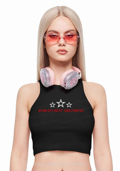 World's Best Girlfriend Y2K Crop Tank Top Cherrykitten