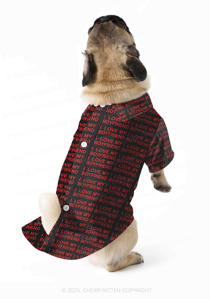 I Love My Boyfriend Y2K Pet Shirts Cherrykitten