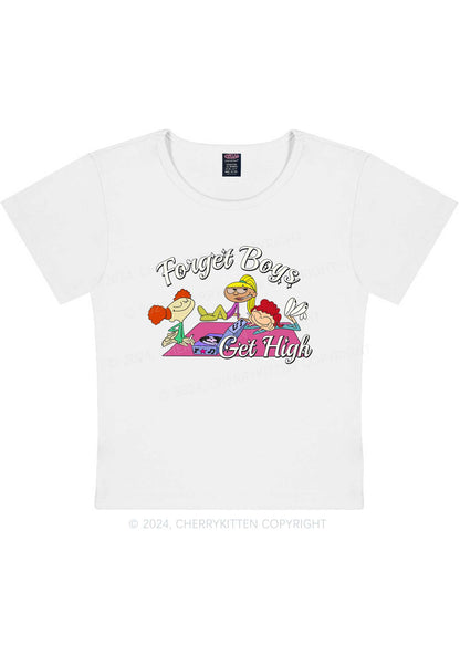 Curvy Forget Boys Y2K Baby Tee Cherrykitten