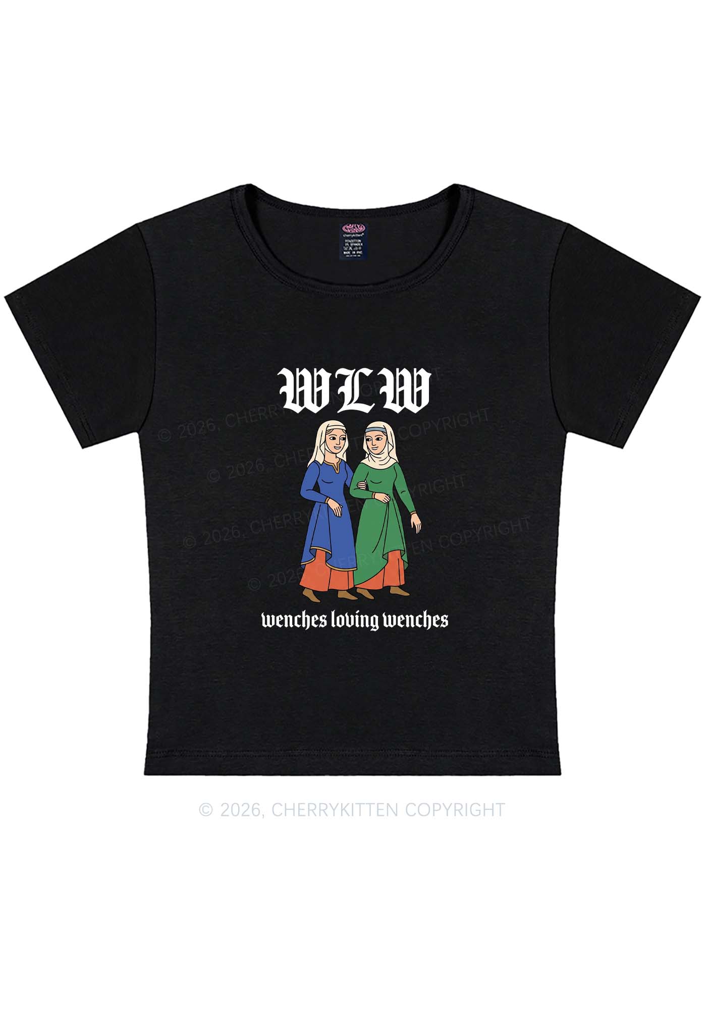 Wenches Loving Wenches Pride Y2K Baby Tee Cherrykitten