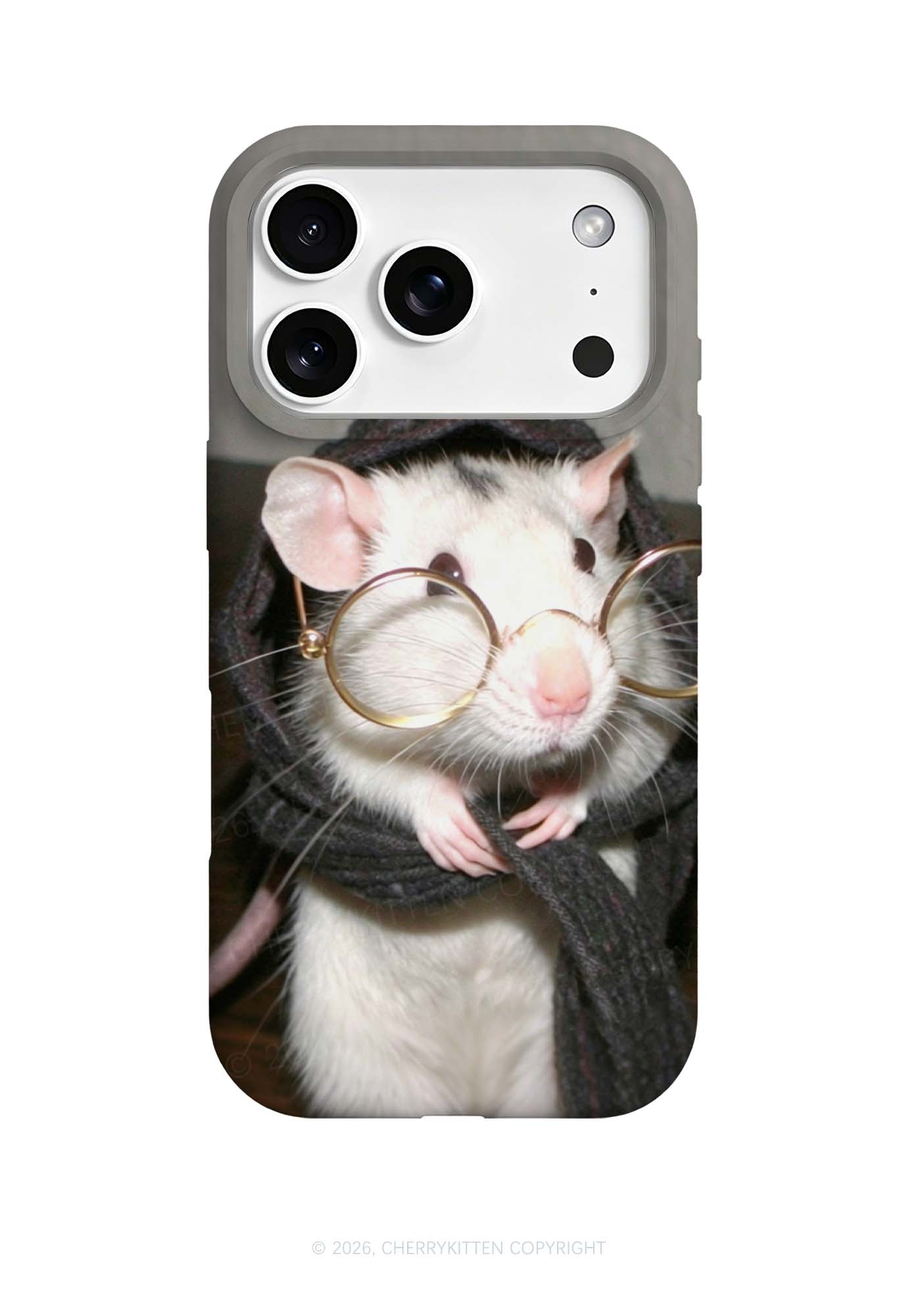 Glasses Rat Y2K Phone Case Cherrykitten