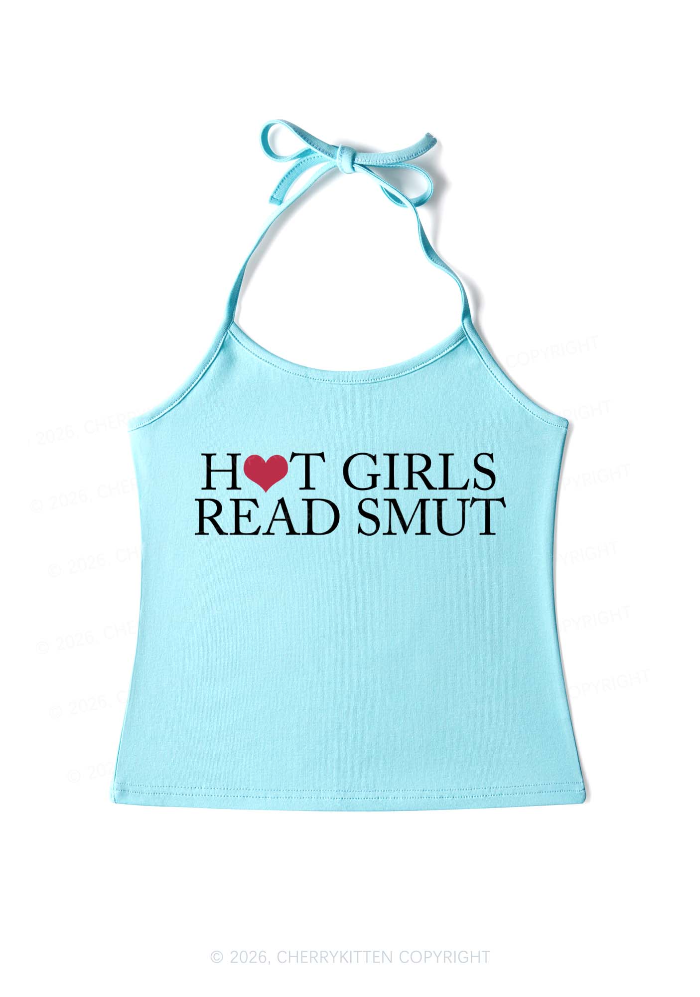 Hot Girls Read Smut Y2K Halter Neck Cami Cherrykitten
