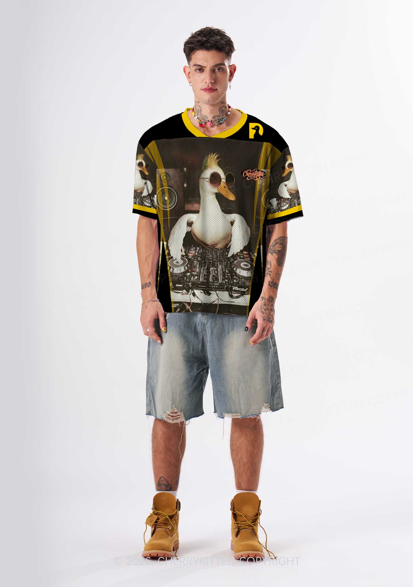 Sunglasses DJ Duck Y2K Sport Jersey Shirts Cherrykitten