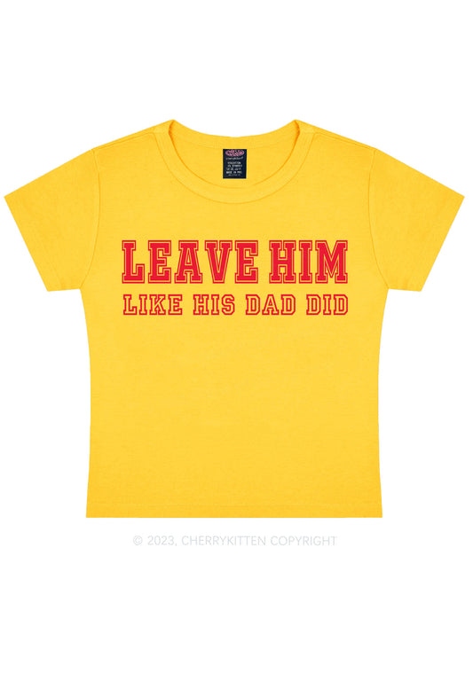 Leave Him Y2K Baby Tee Cherrykitten