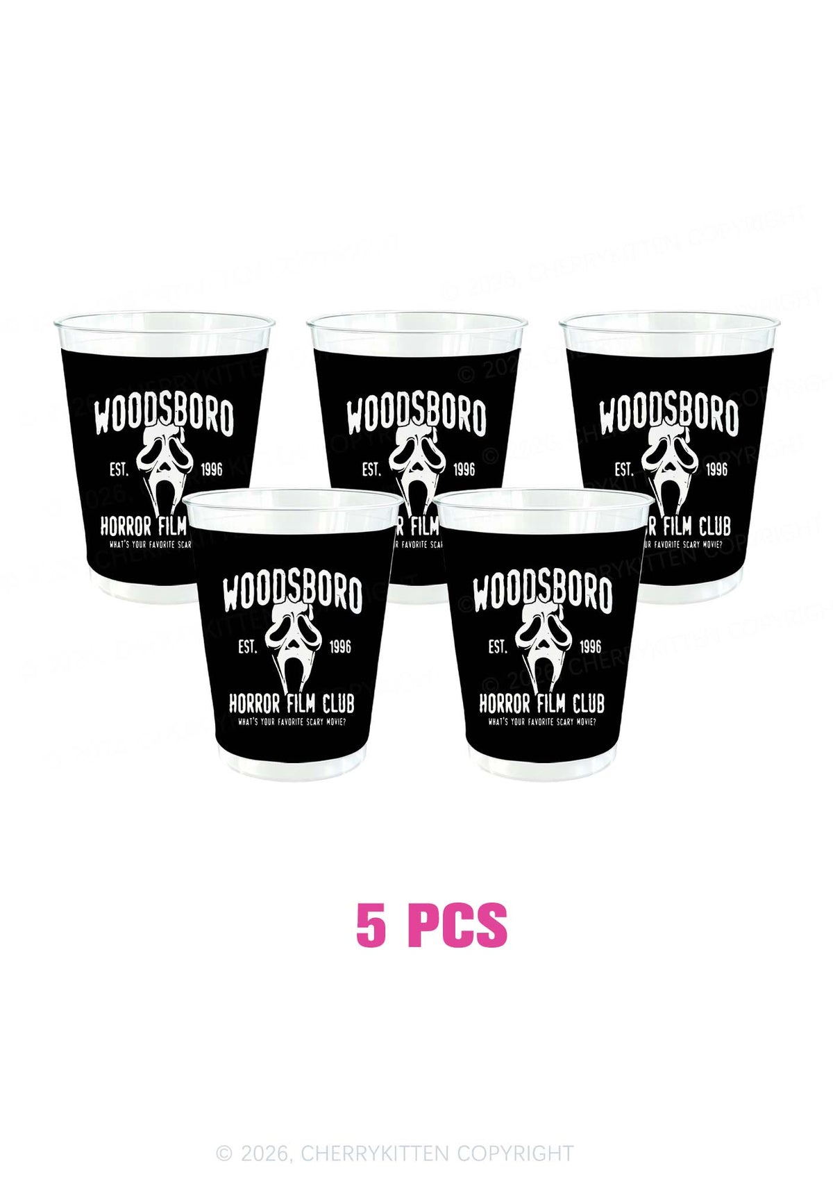 Horror Film Club Y2K Halloween Plastic Cup Cherrykitten