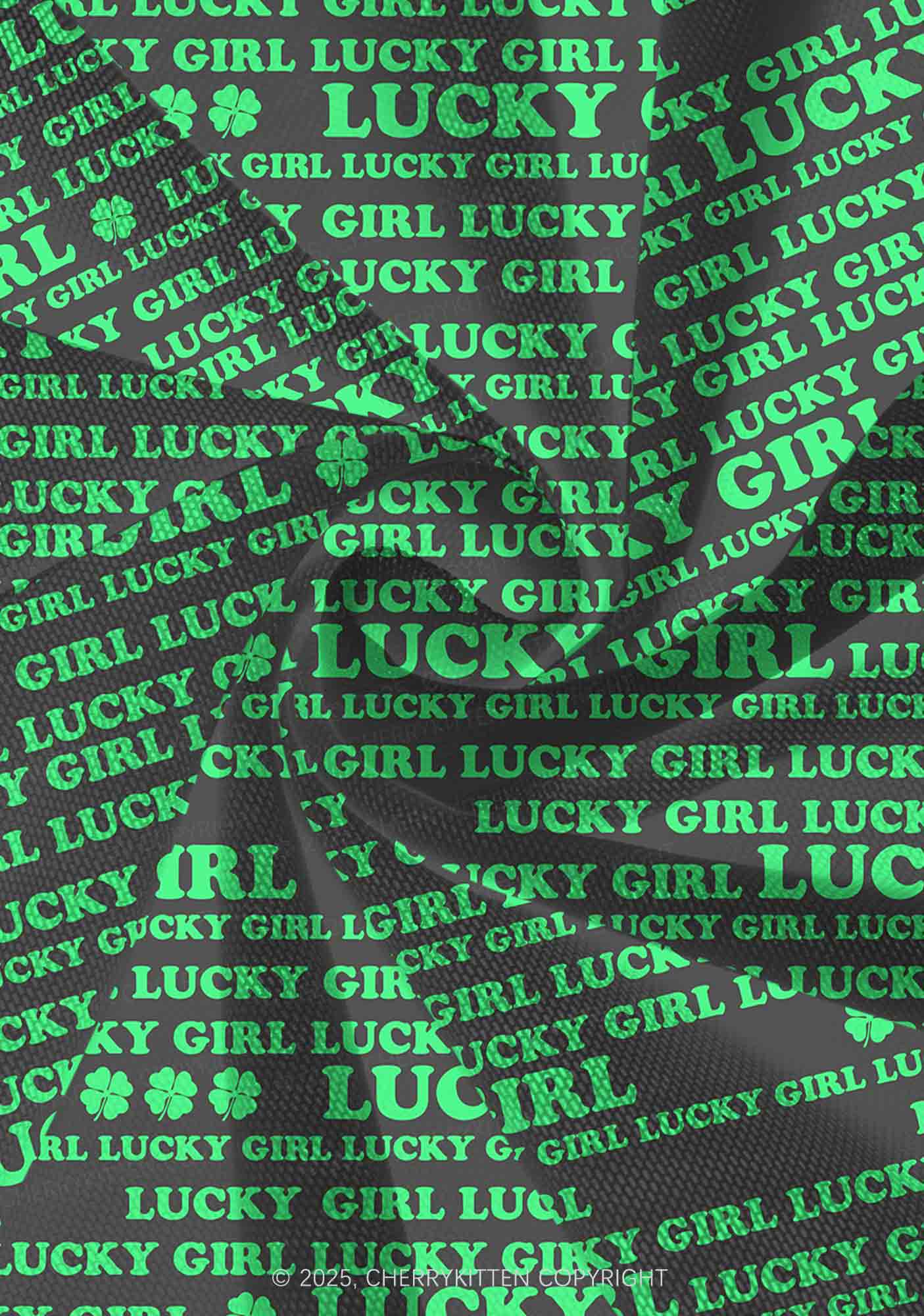 Lucky Girl Y2K Print Mini Layered Skirt Cherrykitten