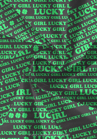 Lucky Girl Y2K Print Mini Layered Skirt Cherrykitten