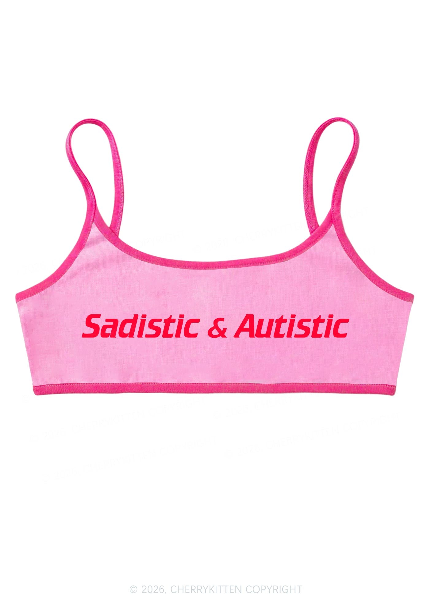 Sadistic Autistic Y2K Super Crop Cami Cherrykitten