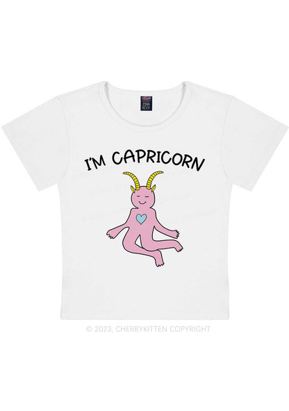 I'm Capricorn Y2K Baby Tee Cherrykitten