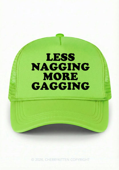 Less Nagging More Gagging Y2K Trucker Hat Cherrykitten