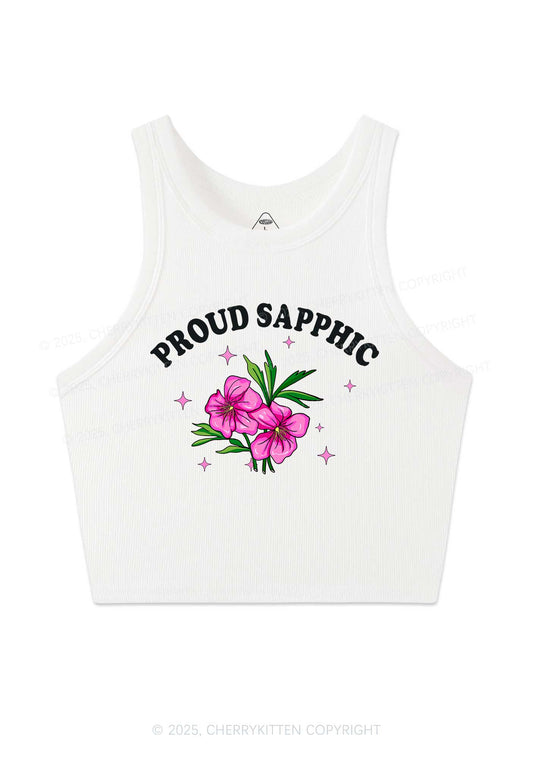 Proud Sapphic Y2K Crop Tank Top Cherrykitten