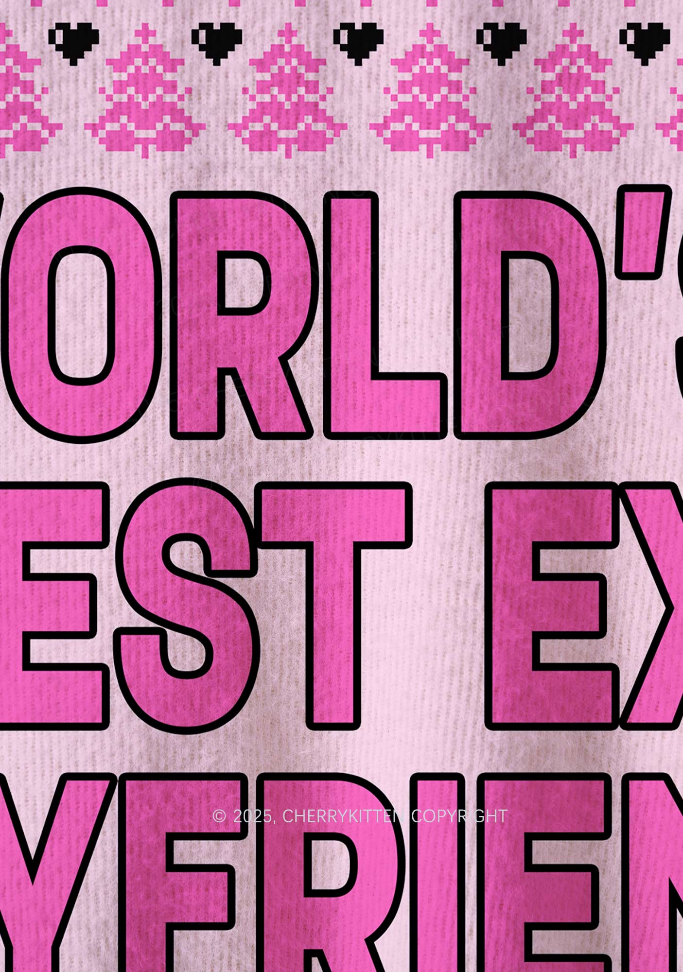 Best Ex Boyfriend Y2K Christmas Knit Sweatshirt Cherrykitten