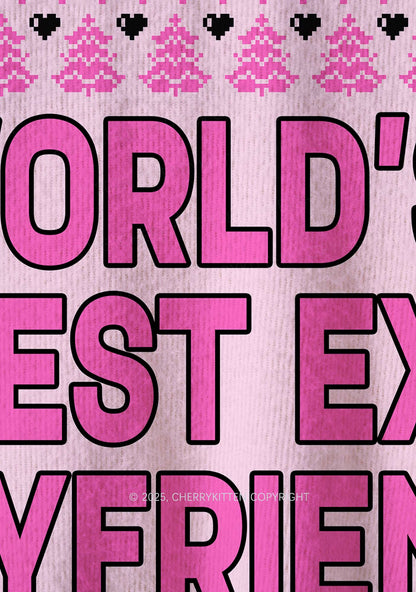 Best Ex Boyfriend Y2K Christmas Knit Sweatshirt Cherrykitten
