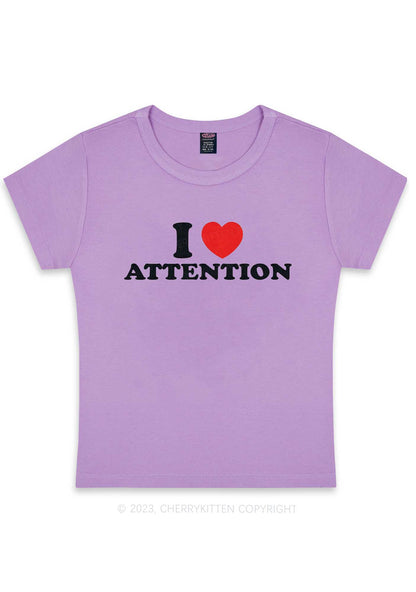 I Love Attention Y2K Baby Tee Cherrykitten