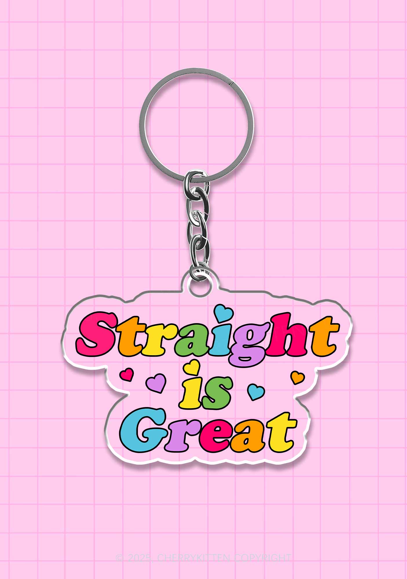 Straight Is Great Pride 1Pc Y2K Keychain Cherrykitten