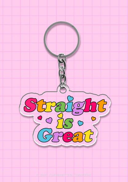 Straight Is Great Pride 1Pc Y2K Keychain Cherrykitten