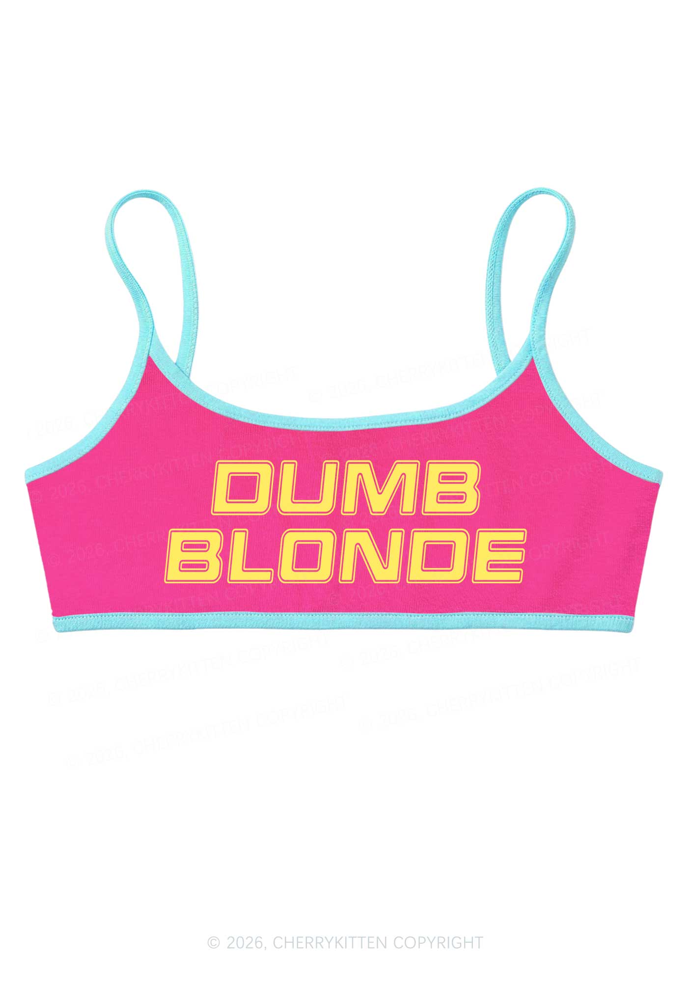 Dumb Blonde Y2K Super Crop Cami Cherrykitten