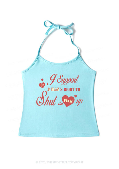 I Support A Mans Right Y2K Halter Neck Cami Cherrykitten