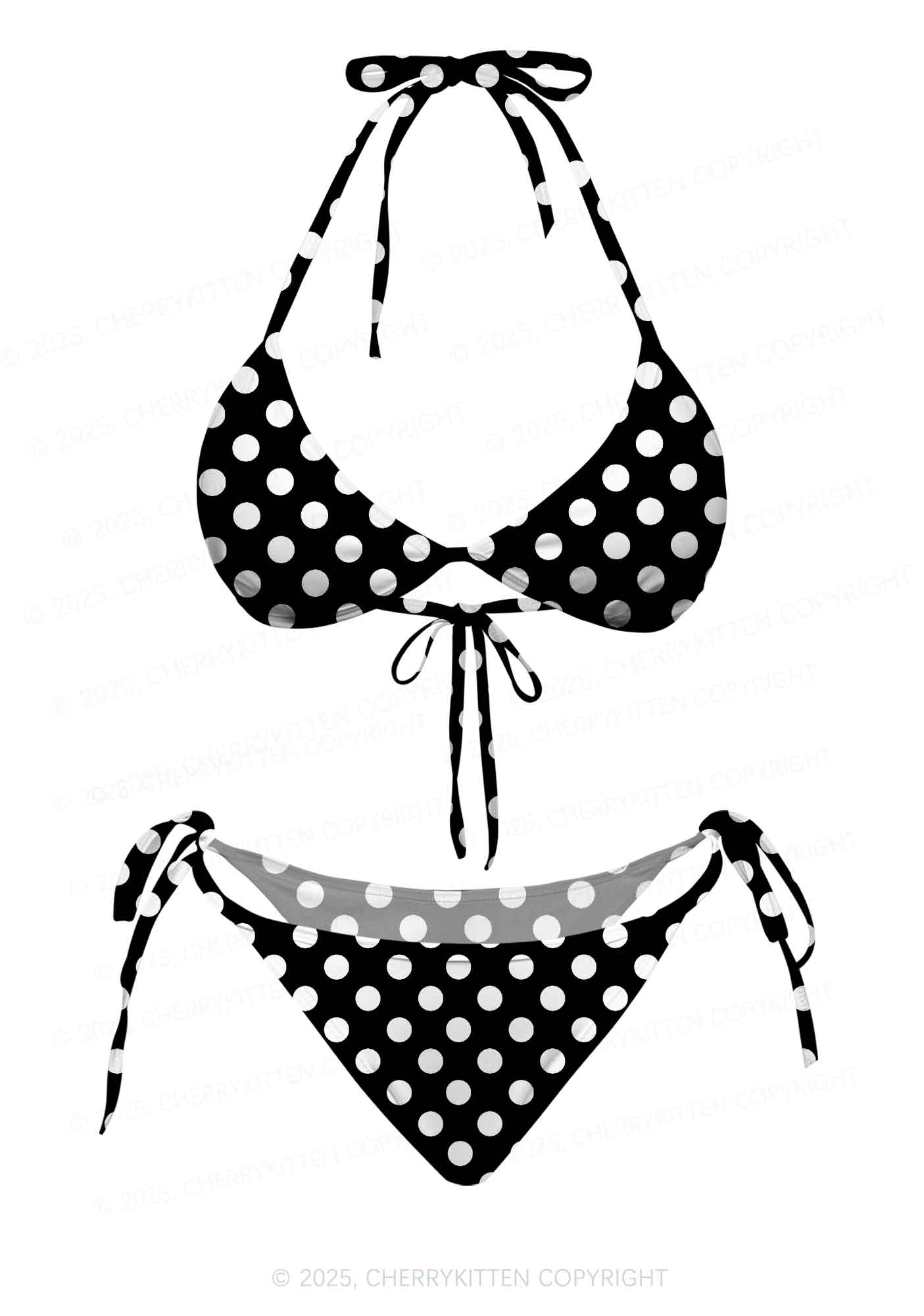 Classic Polka Dots Y2K Print Bikini Set Cherrykitten