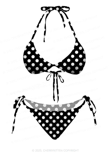 Classic Polka Dots Y2K Print Bikini Set Cherrykitten