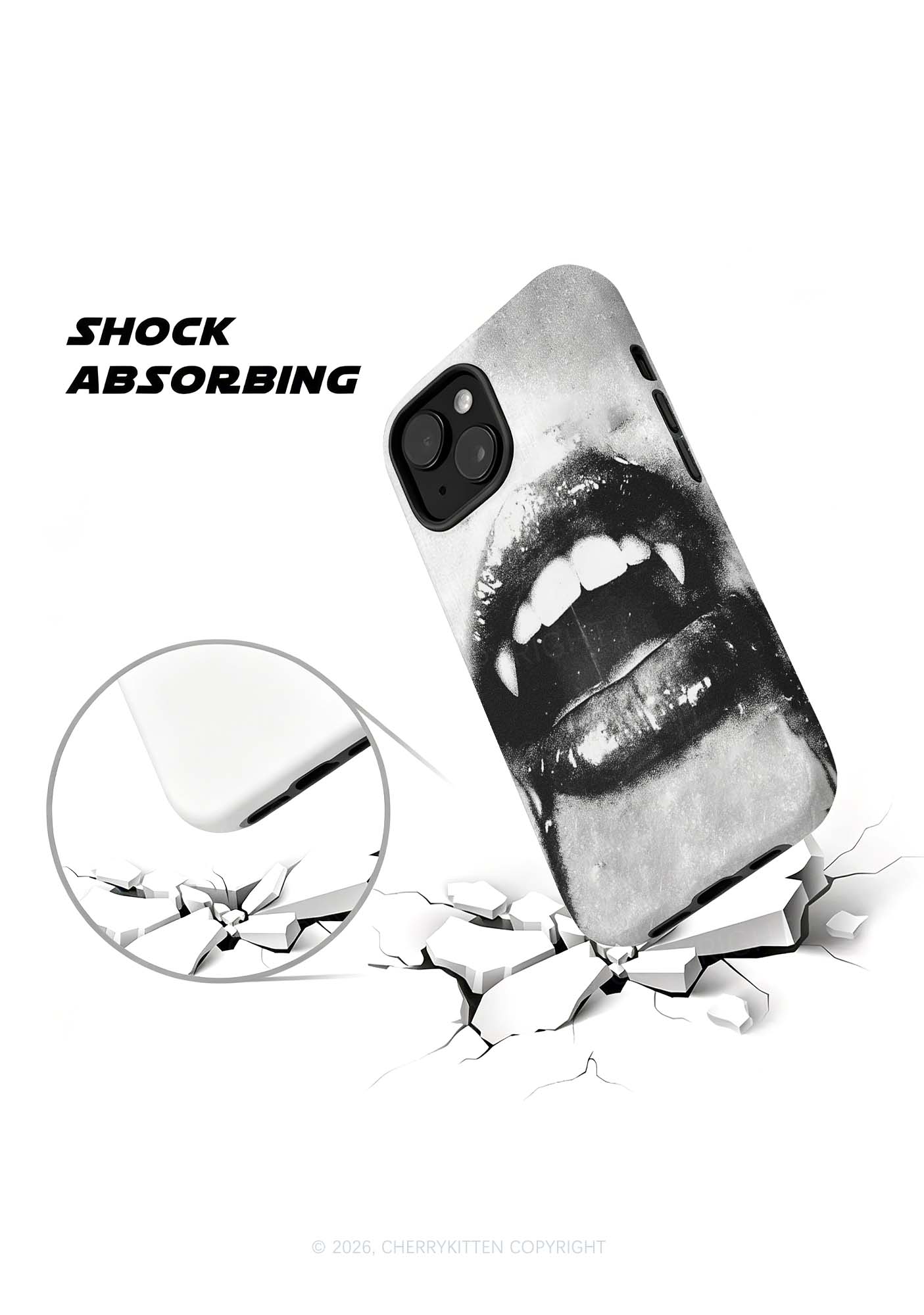 Halloween Vampire Lips Y2K Phone Case Cherrykitten
