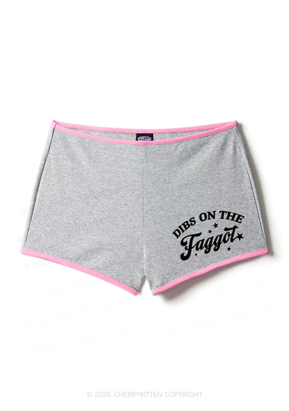 Dibs On The Faggot Pride Y2K Booty Shorts Cherrykitten