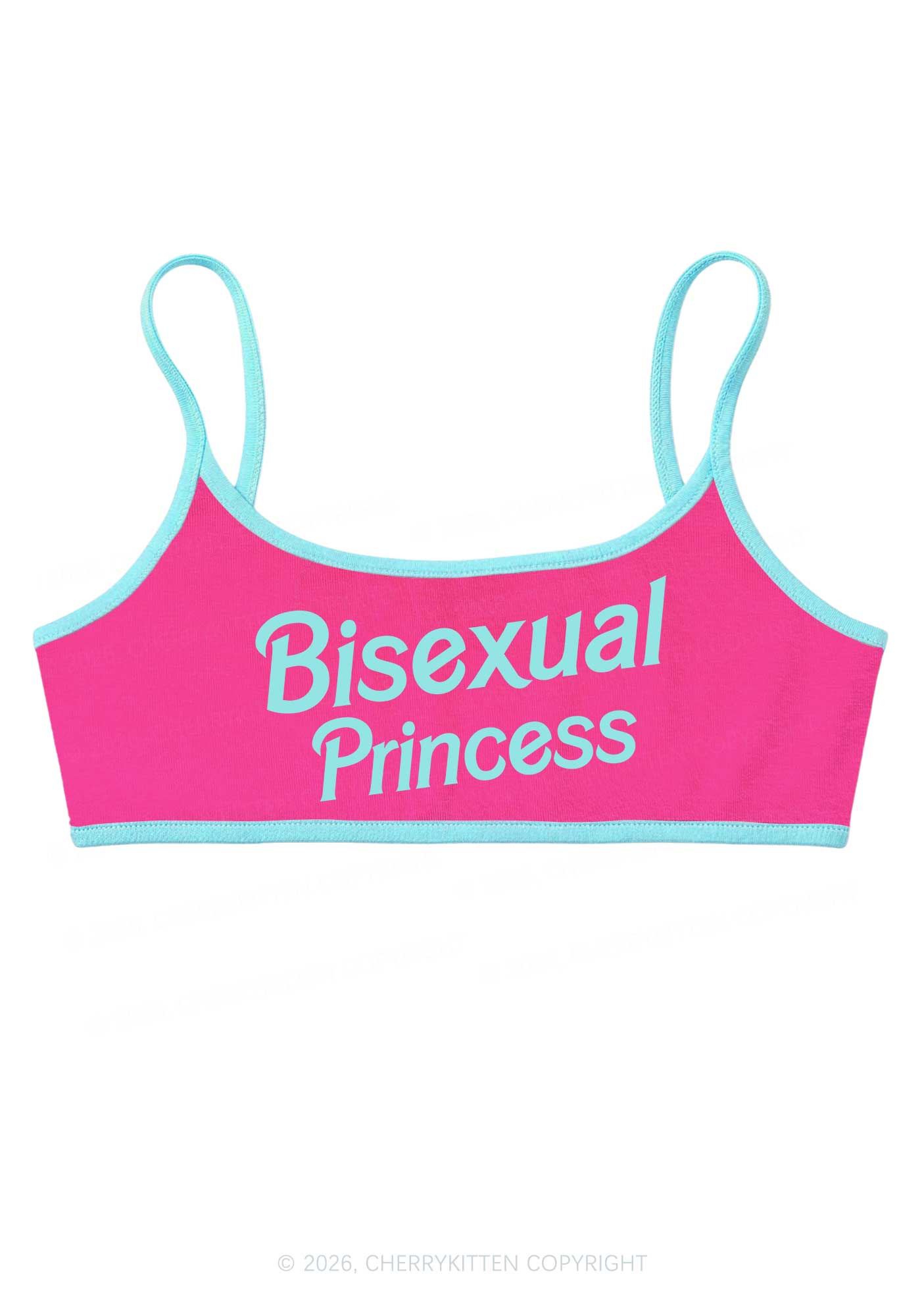 Bisexual Princess Pride Y2K Super Crop Cami Cherrykitten