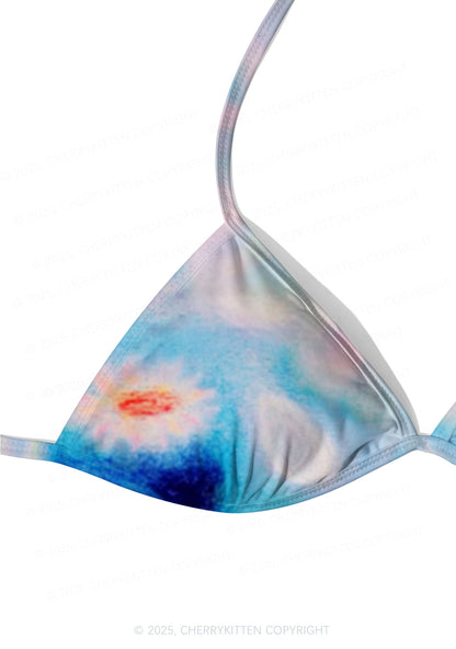 Flower Art Y2K Print Bikini Set Cherrykitten