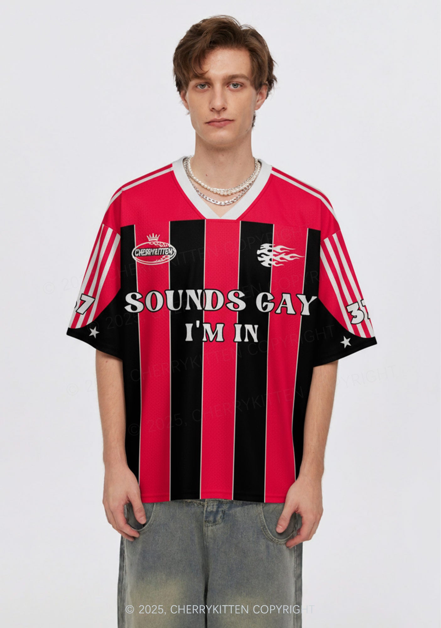 Custom Sounds Gay Im In Pride Y2K Sport Jersey Shirts Cherrykitten