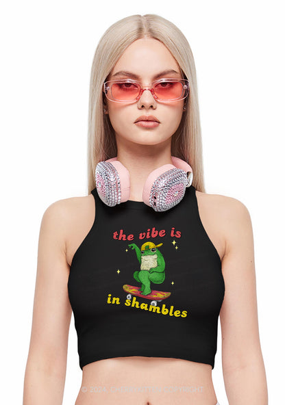 Shambles Vibe Y2K Crop Tank Top Cherrykitten