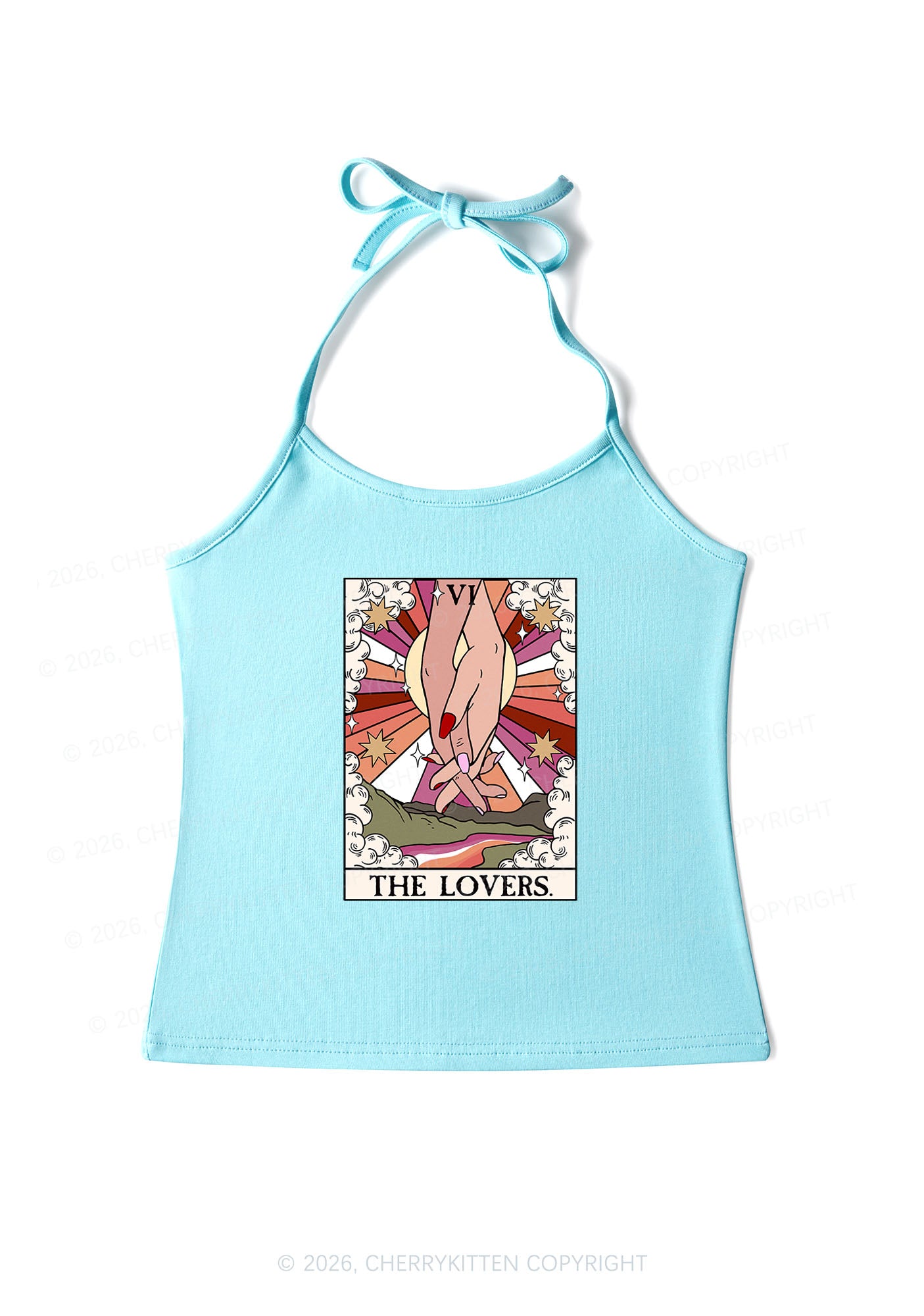 The Lesbian Lovers Pride Y2K Halter Neck Cami Cherrykitten