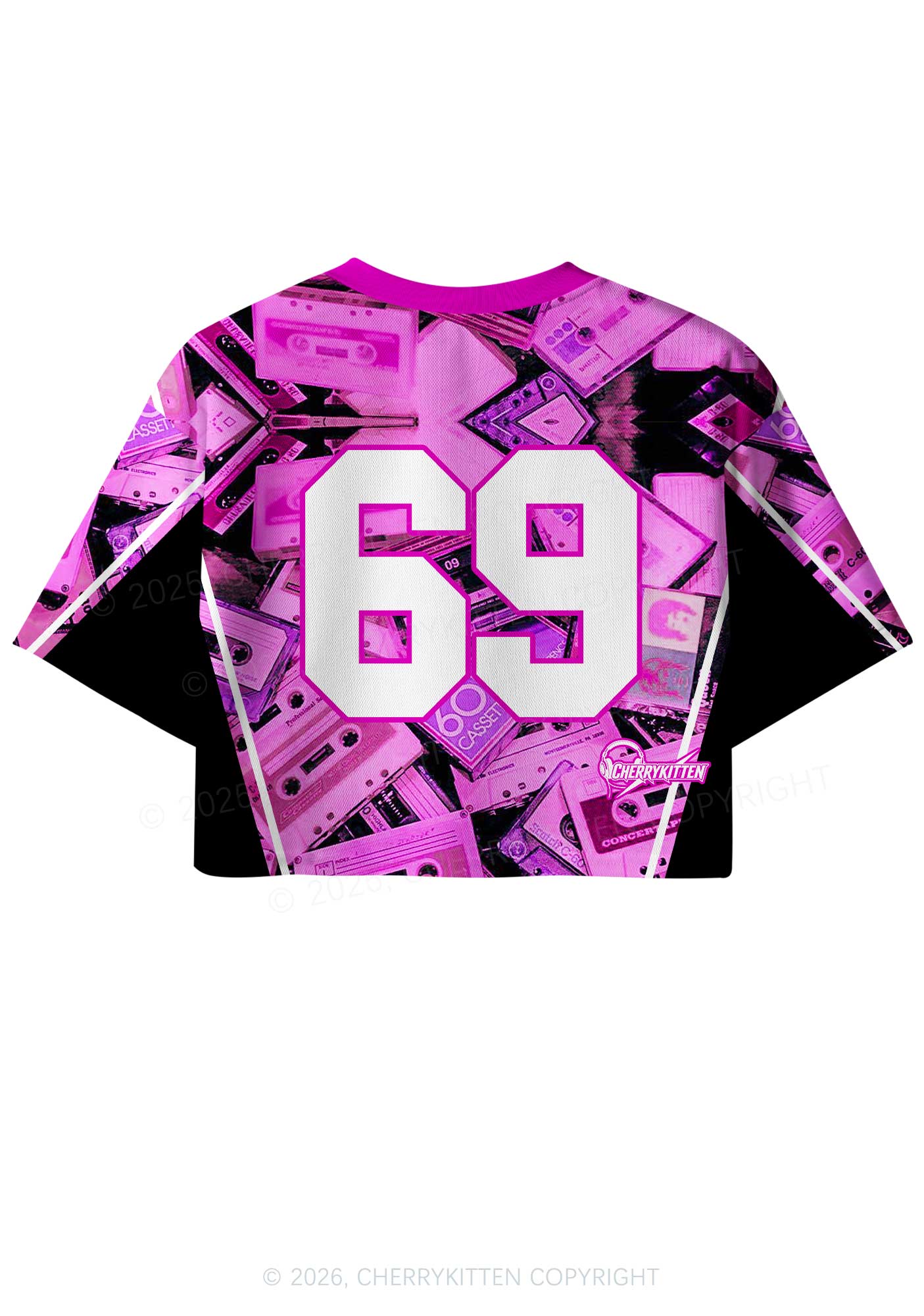 Who Doesnt Like Techno Y2K Crop Sport Jersey Shirts Cherrykitten