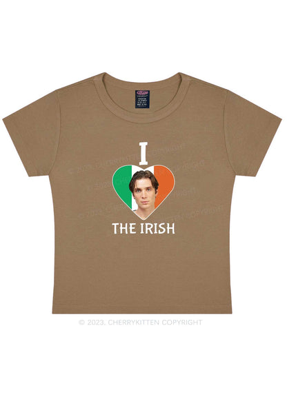 I Love The Irish Custom Photo St Patricks Y2K Baby Tee Cherrykitten