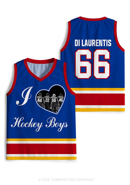 I Love Four Hockey Boys DL Y2K Sport Jersey Tank Cherrykitten