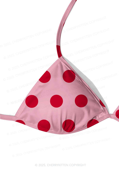 Dotty Red Y2K Print Bikini Set Cherrykitten