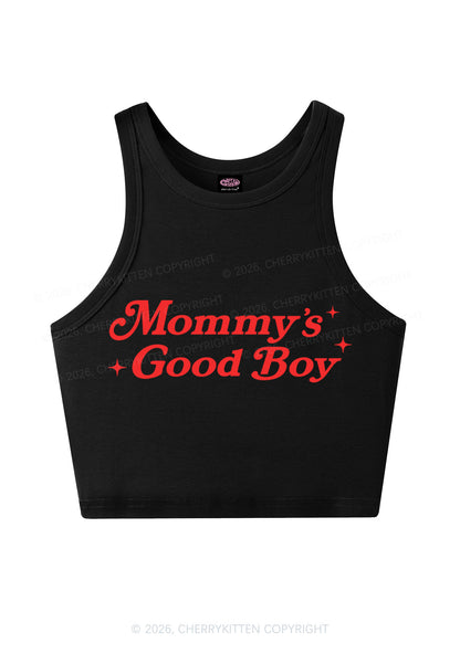 Mommys Good Boy Y2K Crop Tank Top Cherrykitten