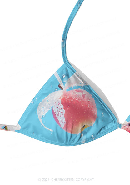 Lace Apple Y2K Print Bikini Set Cherrykitten