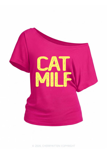Cat Mxxf Y2K Off Shoulder Tee Cherrykitten