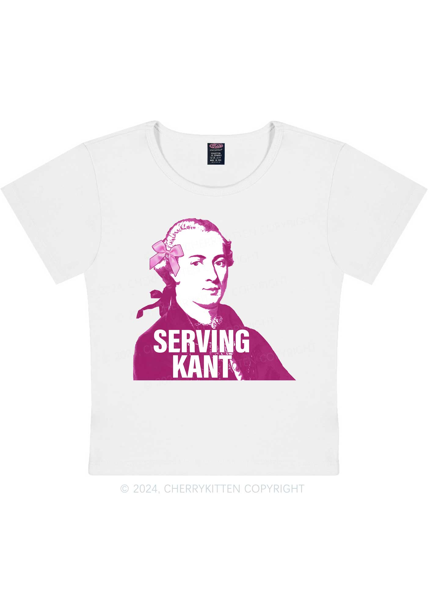 Serving Kant Y2K Baby Tee Cherrykitten