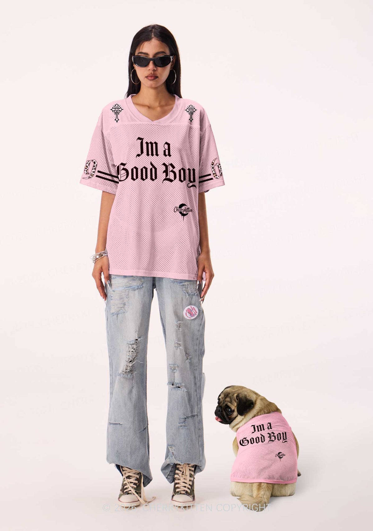 I Am A Good Boy Y2K Pet Jersey Cherrykitten
