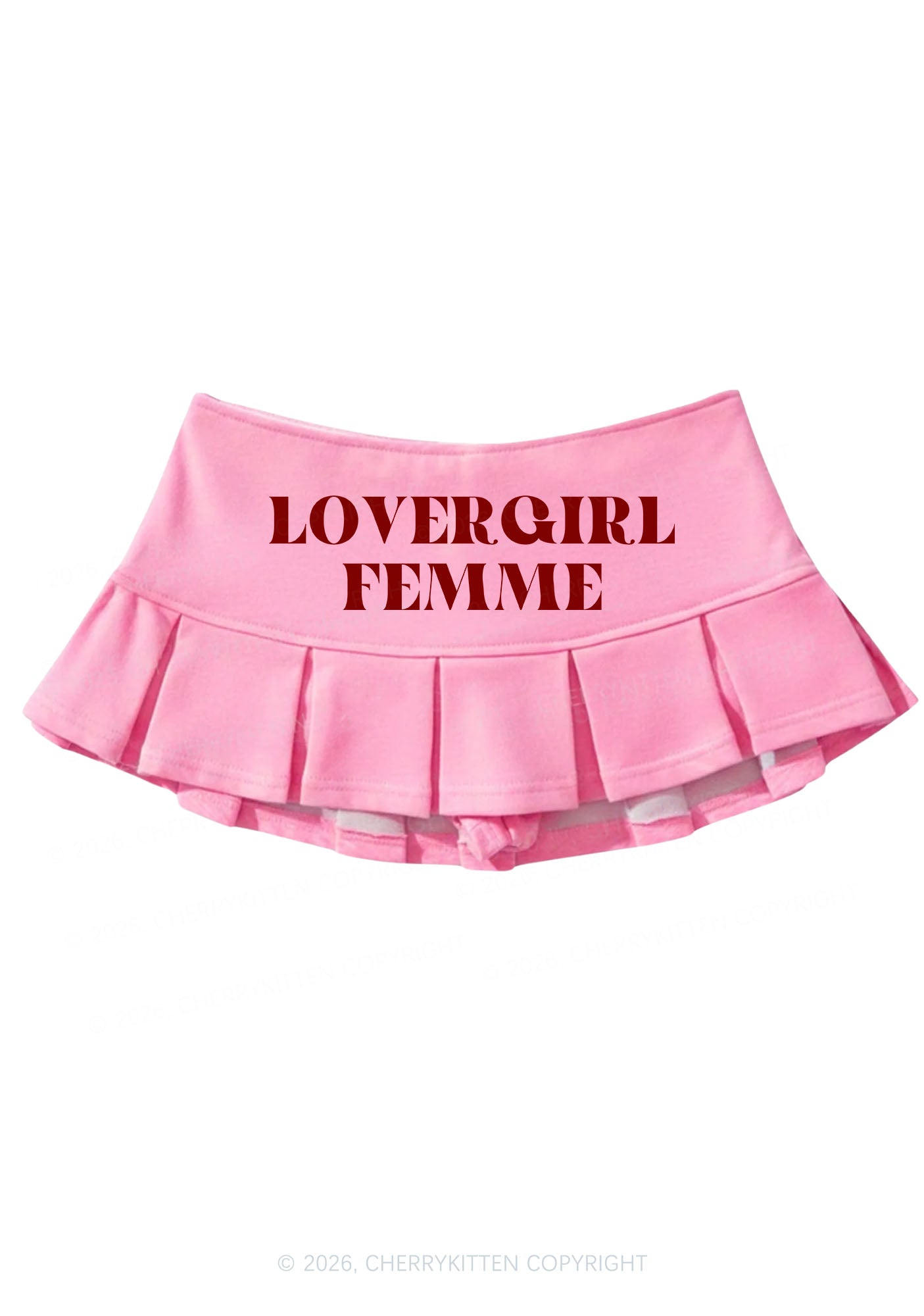 Lovergirl Femme Pride Y2K Mini Pleated Skirts Cherrykitten