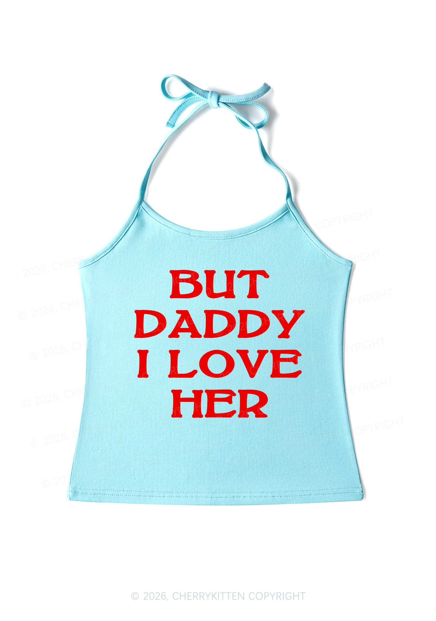 But Daddy I Love Her Pride Y2K Halter Neck Cami Cherrykitten