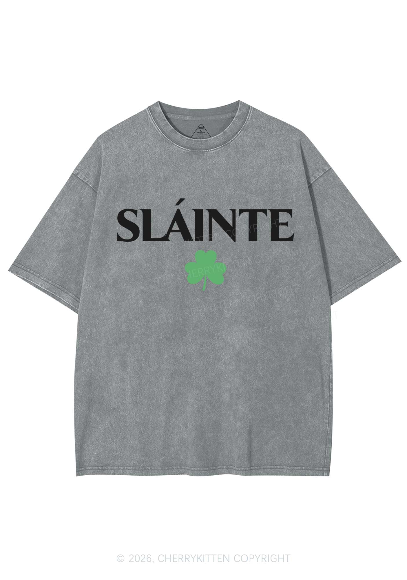 Slainte St Patricks Y2K Washed Tee Cherrykitten