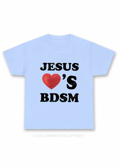 Jesus Loves BDSM Y2K Chunky Shirt Cherrykitten