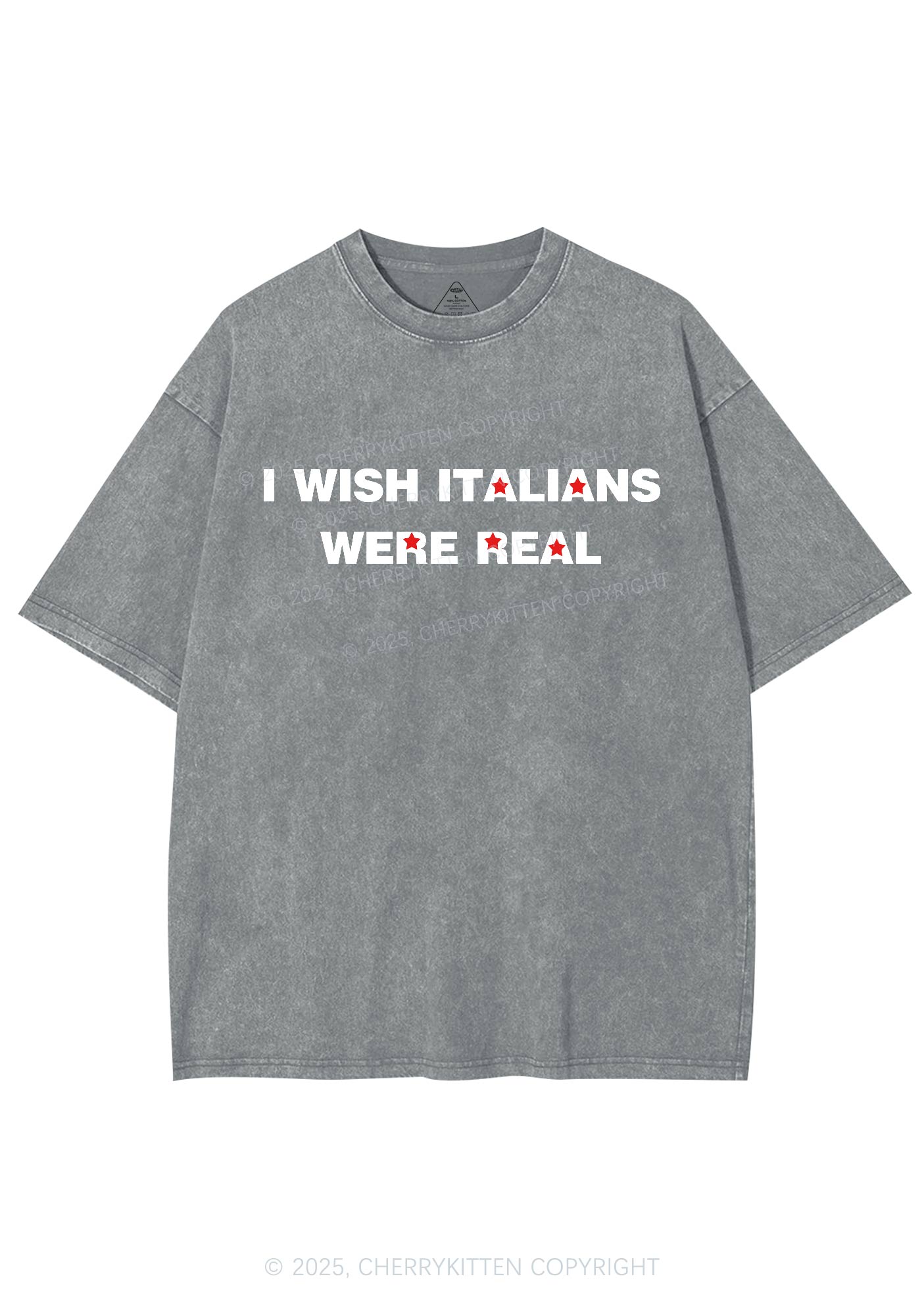 I Wish Italians Were Real Y2K Shirts Washed Tee Cherrykitten