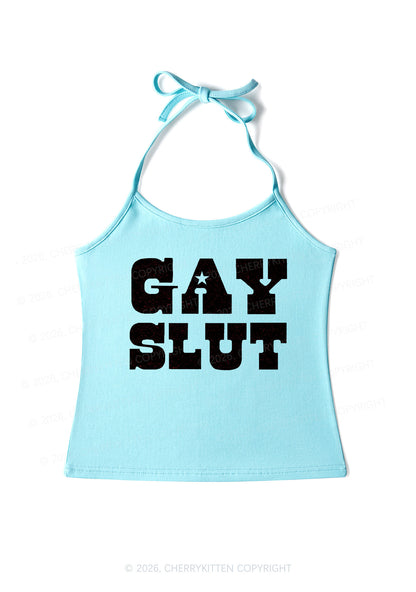 Gay Slxt Pride Y2K Halter Neck Cami Cherrykitten