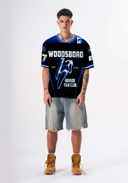 Halloween Skull Horror Film Club Y2K Sport Jersey Shirts Cherrykitten